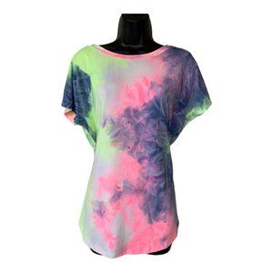 Sew in Love Tie Dye Activewear Short Sleeve Crew Neck Size M